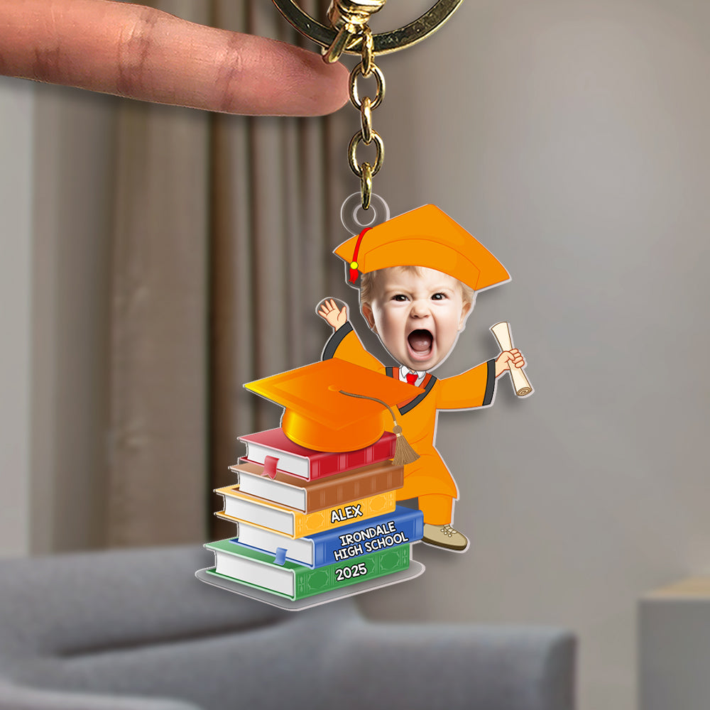 Personalized Graduation Acrylic Keychain for Kids with Custom Photo Keychains PopCulturePrints