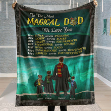 Load image into Gallery viewer, Personalized Magical Dad Blanket - Harry Potter Inspired
