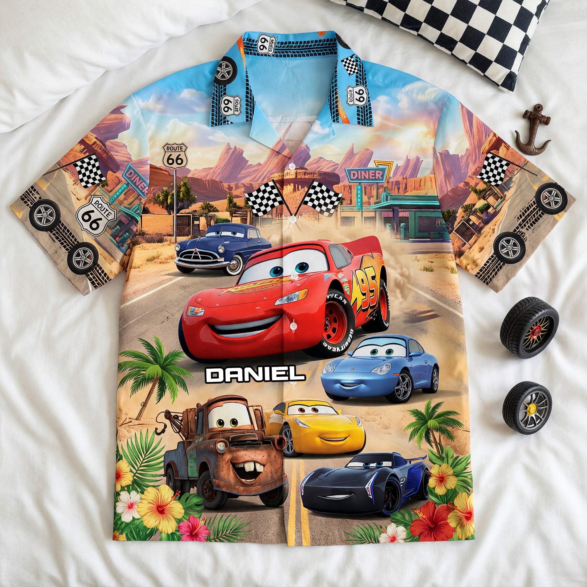 “Fuel Your Passion with Style” - Racing Crew Hawaiian Shirt, Personalized Gift for Auto Enthusiasts