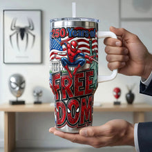 Load image into Gallery viewer, Celebrate Freedom - American Pride Tumbler - Personalized Gifts for Patriotic Fans Tumbler Cup PopCulturePrints
