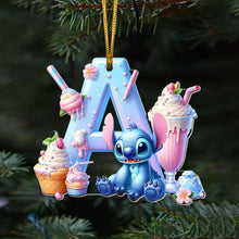 Load image into Gallery viewer, Personalized Alphabet Christmas Ornament with Cute Character Design Ornament PopCulturePrints
