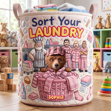 Load image into Gallery viewer, Fun Color Bleeding Quilted Laundry Basket, Personalized Gifts 02qhqn110726 Laundry Basket PopCulturePrints
