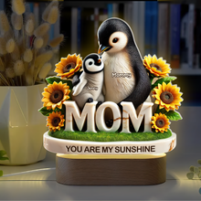Load image into Gallery viewer, You Are My Sunshine - Personalized Penguin Mom Led Light - Unique Gift for Mom and Grandma Led Night Light PopCulturePrints
