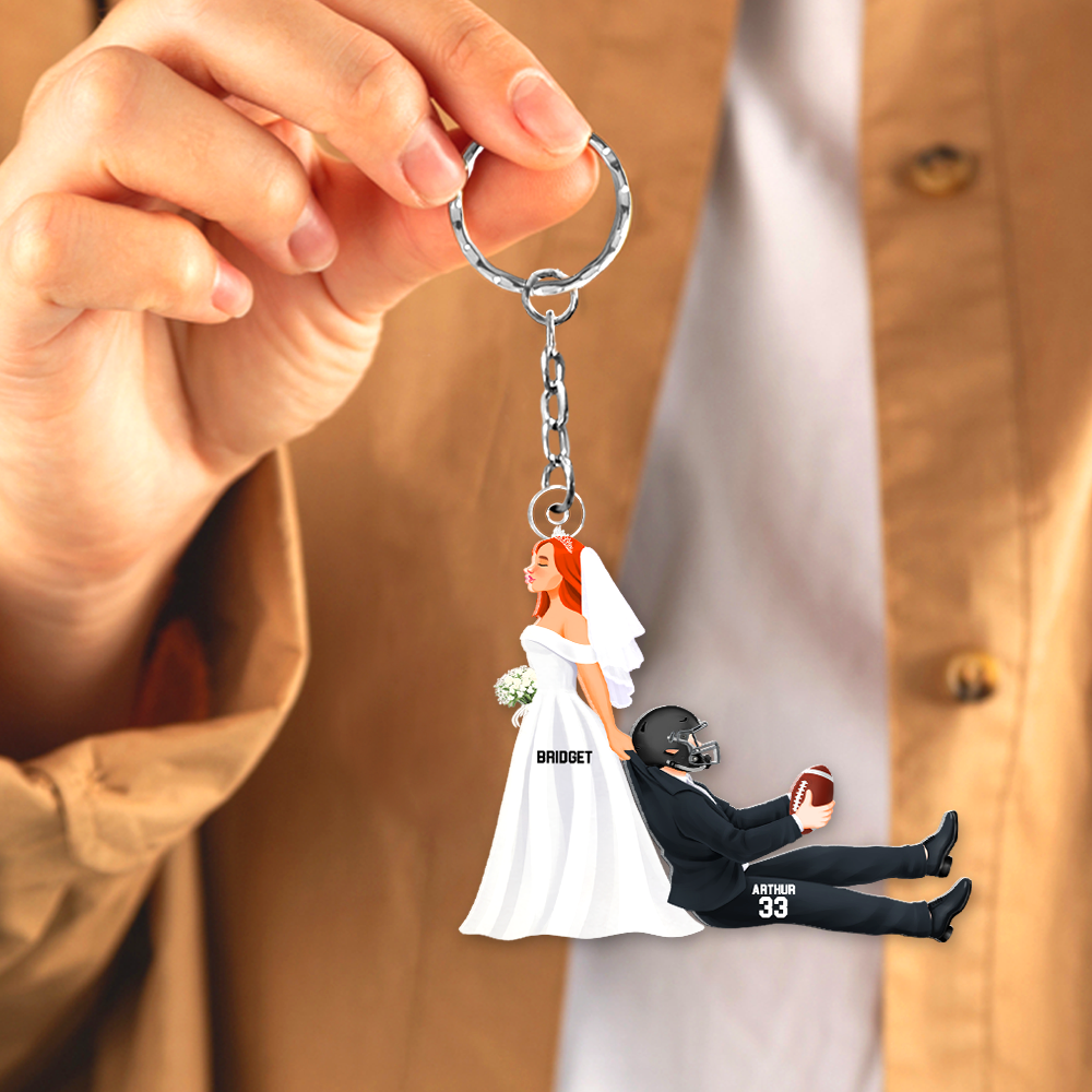 Personalized American Football Lover Keychain - Unique Gift for Sports Fans Keychains PopCulturePrints