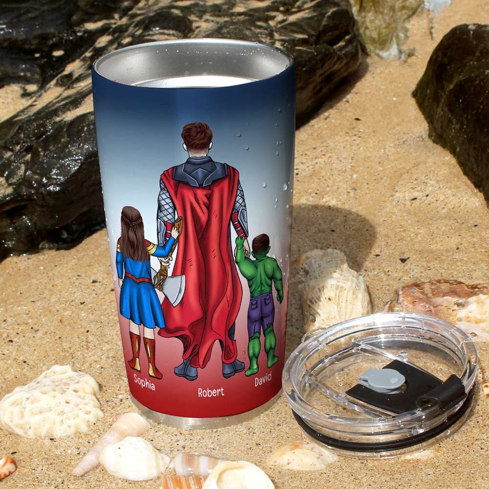 Marvelous Father Personalized Superhero Coffee Mug Tumbler Cup PopCulturePrints