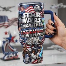 Load image into Gallery viewer, "May The Freedom Be With You" - Personalized 40oz Tumbler for Star Wars Fans
