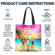Load image into Gallery viewer, Beach Vibes &amp; Friendship - Personalized Tote Bag Tote Bag PopCulturePrints
