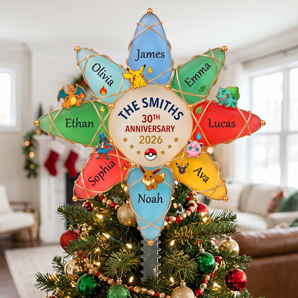 30-Year Collector Era Acrylic Christmas Tree Topper - Personalized Gifts 04HUTN071026 Ornament PopCulturePrints