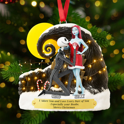 I Adore You and Love Every Part of You - Personalized Christmas Ornament for Couples Ornament PopCulturePrints