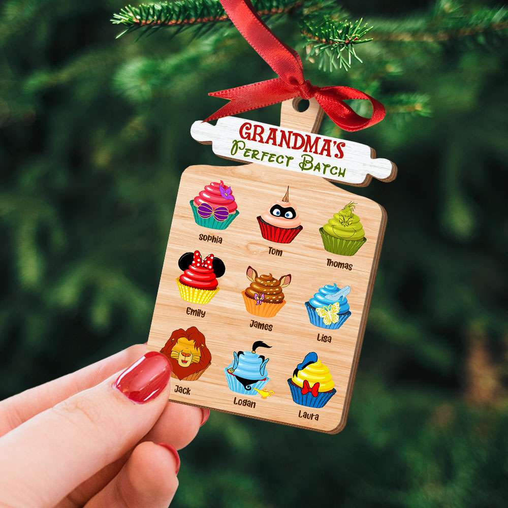 Grandma's Perfect Batch Personalized Wood Ornament Ornament PopCulturePrints
