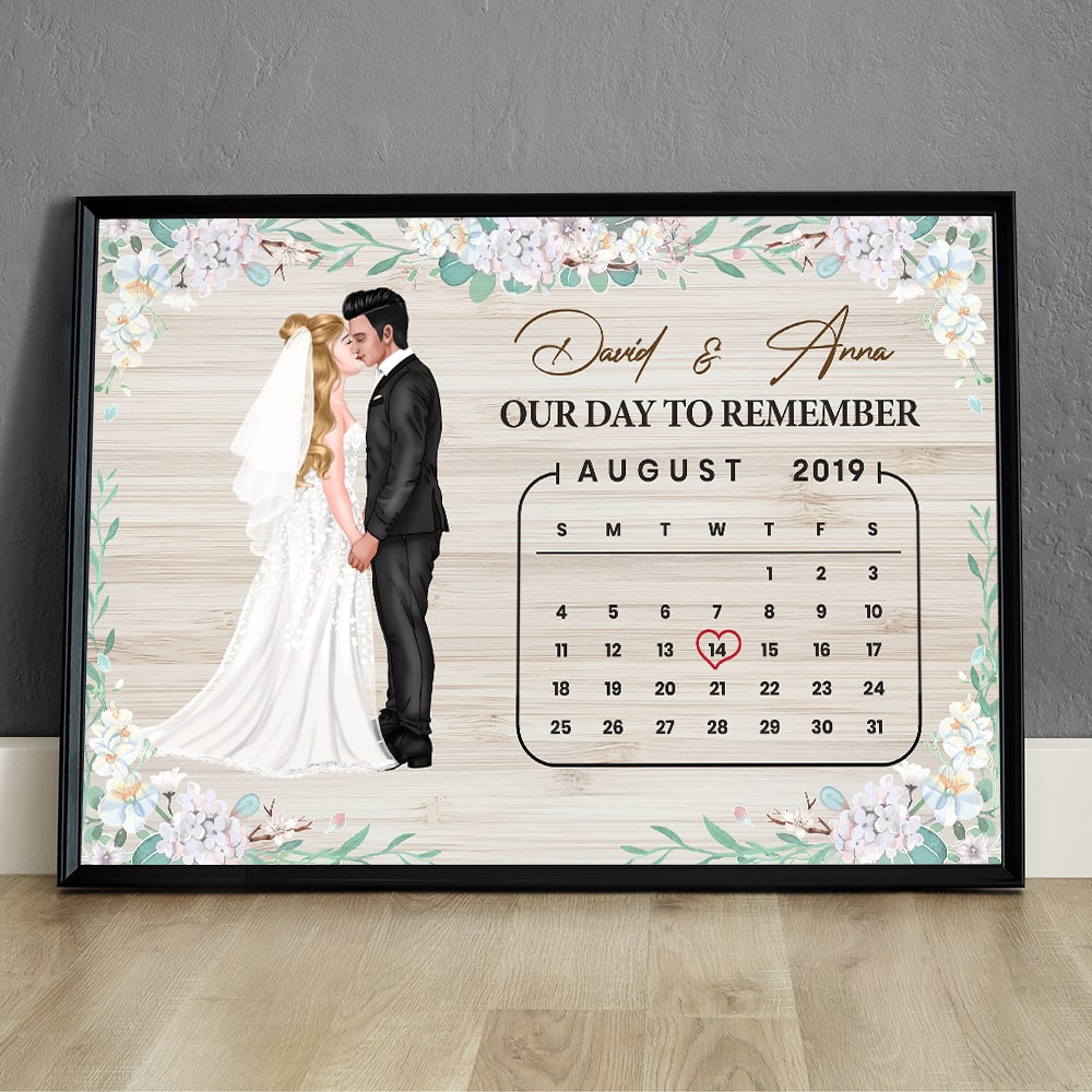 Personalized Couple Canvas Print - Our Unique Day To Remember Poster & Canvas PopCulturePrints