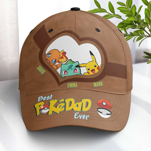 Custom PokeDad Cap - Best Father's Day Gift Caps PopCulturePrints