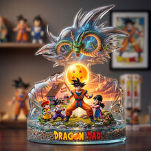 Load image into Gallery viewer, “Super Dad: A Dragon Adventure!” - Personalized Acrylic Plaque for Dad, Grandpa, and Loved Ones Shaped Plaques PopCulturePrints
