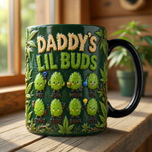 Load image into Gallery viewer, “For Every Dad Who Loves His Lil Buds” - Personalized Daddy's Lil Buds Magic Ceramic Coffee Mug - Gift for Dad, Grandpa, and Loved Ones Coffee Mug PopCulturePrints
