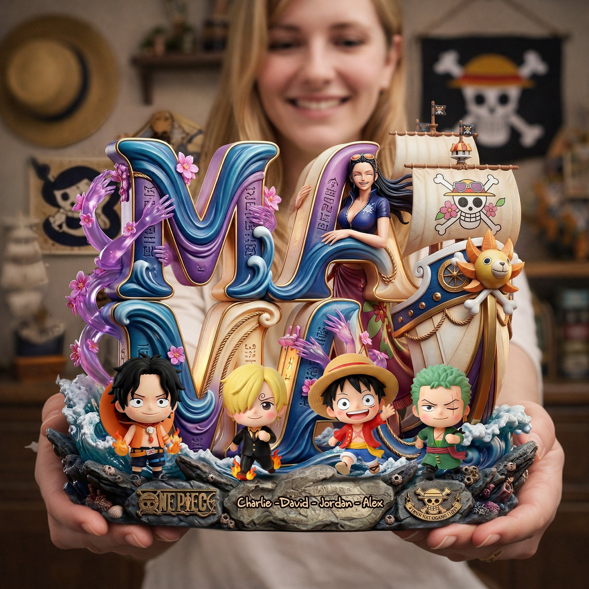 “Adventure Awaits with Every Memory” - Personalized Acrylic Plaque for Mom - A Unique Gift for Moms and Grandmas Shaped Plaques PopCulturePrints