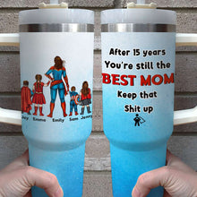 Load image into Gallery viewer, Custom Superhero Mom Tumbler - Personalized Gift for Mom Tumbler Cup PopCulturePrints
