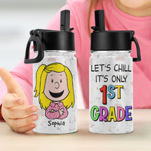 Load image into Gallery viewer, Personalized 1st Grade Water Bottle for Kids - Cute Cartoon Design
