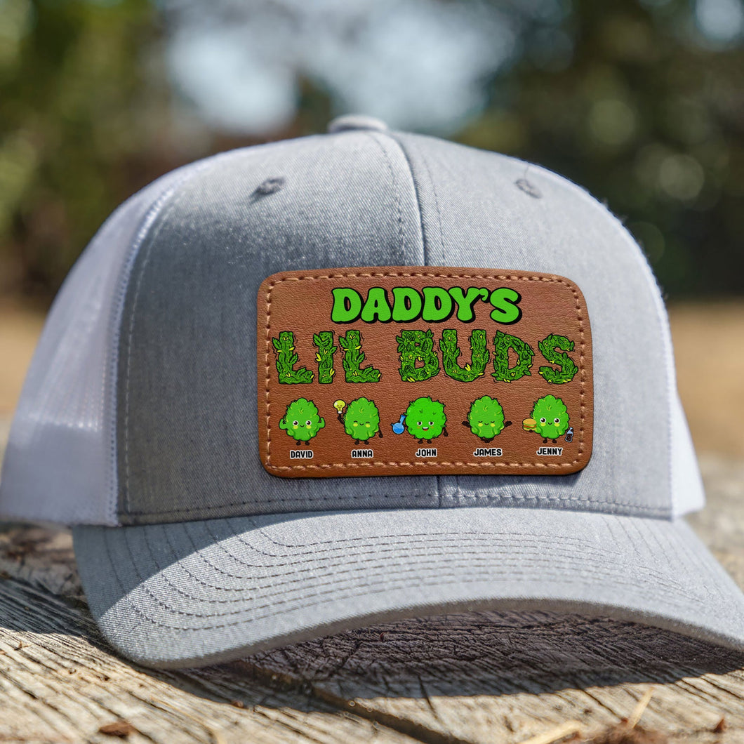 Custom Dad Hat with Leather Patch - Daddy's Lil Buds