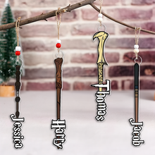 Load image into Gallery viewer, Personalized Magic Wand Christmas Ornaments for Magic Lovers
