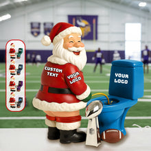 Load image into Gallery viewer, “Score Big with Laughter!” - Funny Santa Sport Acrylic Plaque - Personalized Gift for Sports Lovers Shaped Plaques PopCulturePrints
