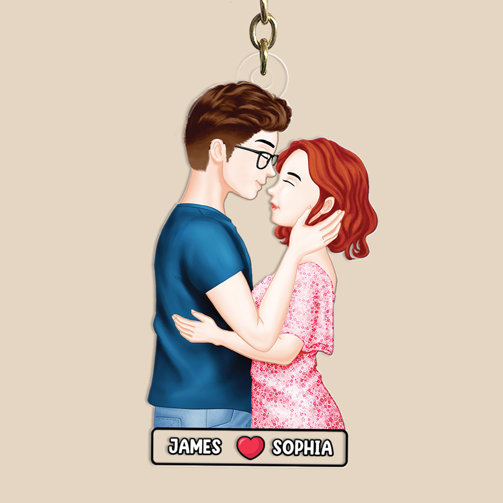 Custom Personalized Couple Keychain - James & Sophia Keychains PopCulturePrints