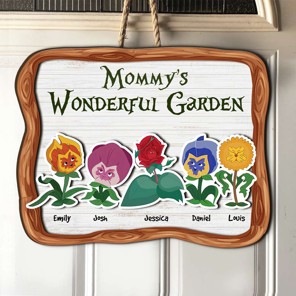 Personalized Mother's Day Garden Wood Sign Wood Sign PopCulturePrints