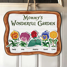 Load image into Gallery viewer, Personalized Mother&#39;s Day Garden Wood Sign Wood Sign PopCulturePrints
