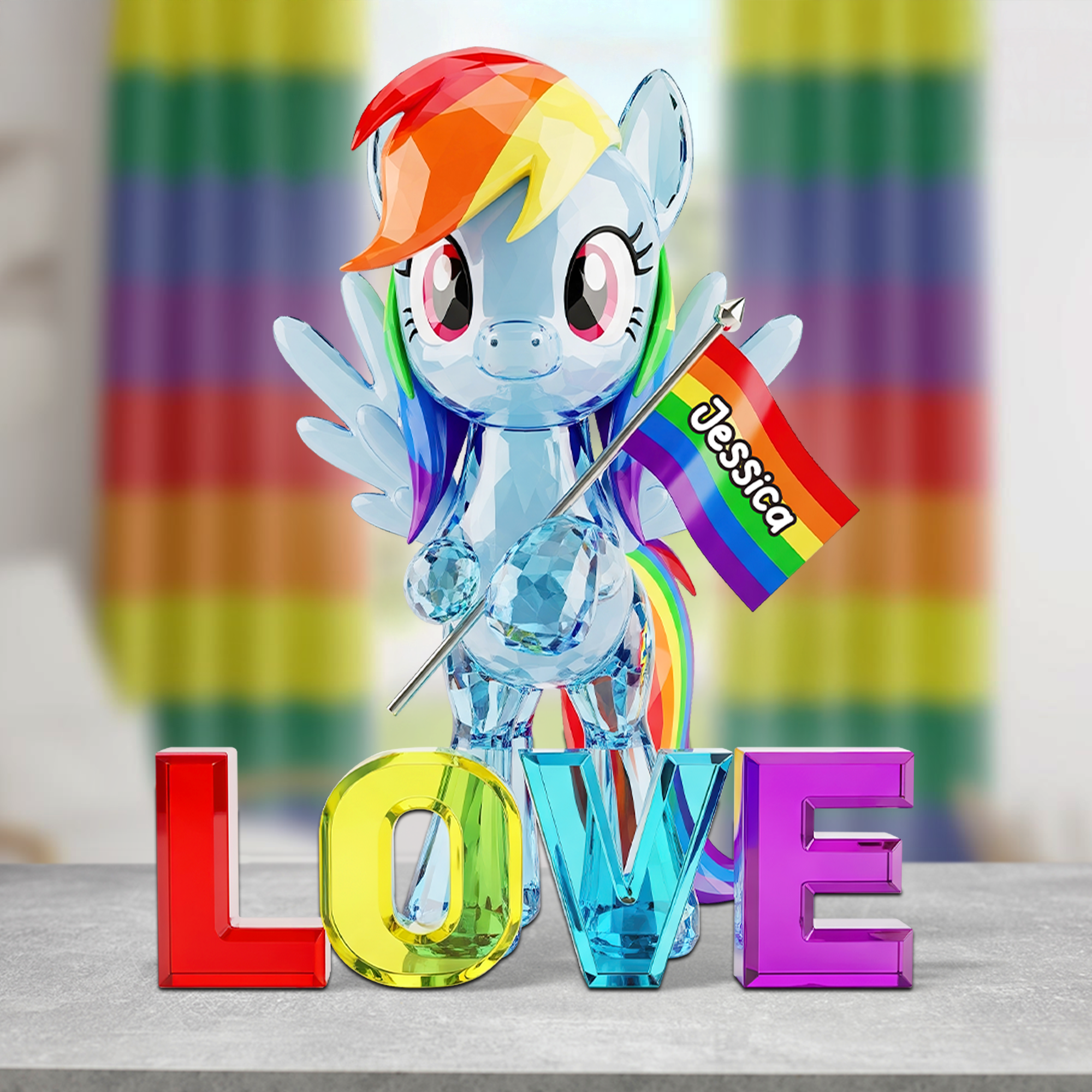 Celebrate Love: Personalized LGBT Acrylic Plaque - Perfect Gift for Friends and Family Shaped Plaques PopCulturePrints