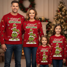 Load image into Gallery viewer, Merry Grinchmas Family Sweater - Personalized Ugly Christmas Sweater for Family and Friends AOP Products PopCulturePrints
