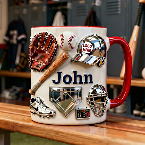 “Score Big with Personalized Sports Accents” - Sport Accent Mug, Custom Gift for Sports Lovers Coffee Mug PopCulturePrints