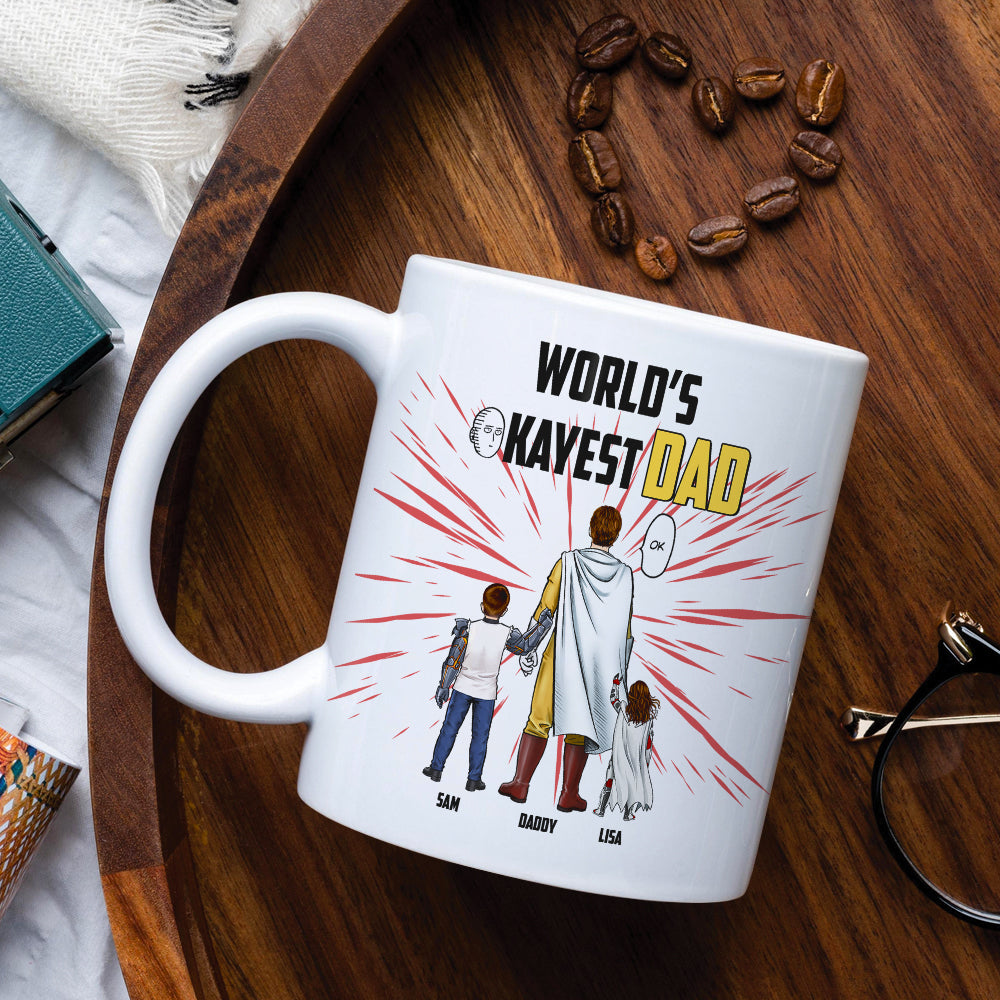 Personalized World's Greatest Dad Mug - Custom Names for Dad Coffee Mug PopCulturePrints