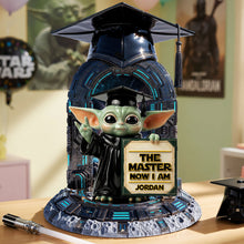 Load image into Gallery viewer, The Master Now I Am - Graduation Green Aliens Acrylic Plaque - Personalized Gifts for Graduates Shaped Plaques PopCulturePrints
