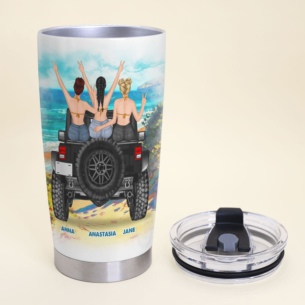 Personalized Travel Together Tumbler - Custom Name Adventure Mug