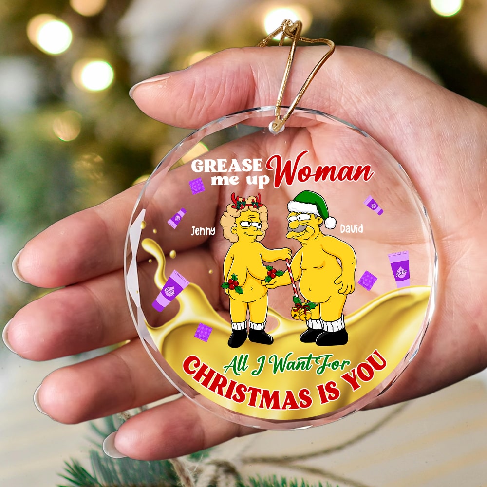 Personalized Couple Christmas Ornament - Funny Holiday Decor for Valentine's Day Gifts Ornament PopCulturePrints