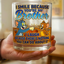 Load image into Gallery viewer, I Smile Because You're My Brother - Funny Personalized Round Glass Gift
