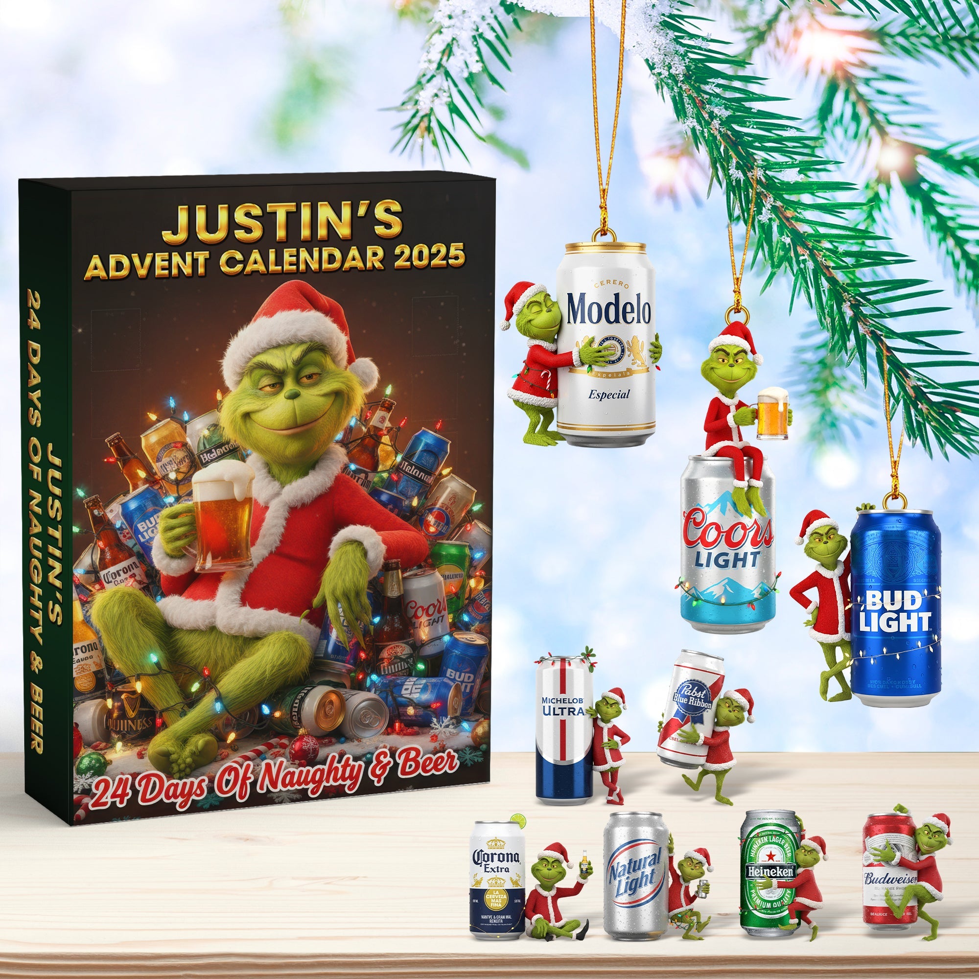 “24 Days of Naughty & Beer” - Personalized Drinking Monster Blind Box Advent Calendar for Beer Lovers Advent Calendar PopCulturePrints