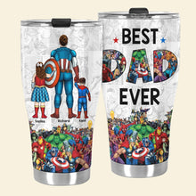 Load image into Gallery viewer, Best Dad Ever Personalized Superhero Tumbler Tumbler Cup PopCulturePrints
