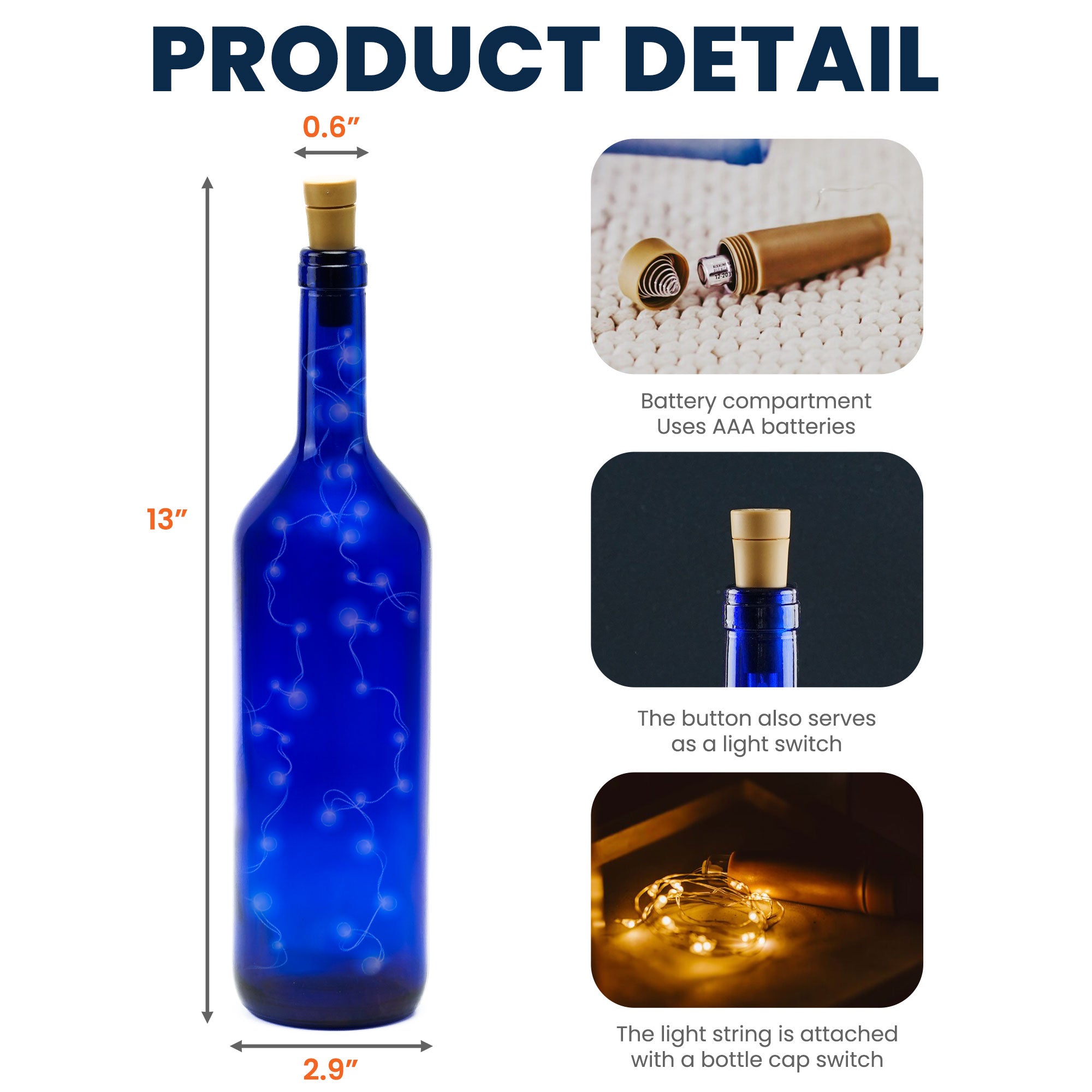 First Mom, Now Grandma - Personalized Blue Bottle Lamp Blue Bottle Lamp PopCulturePrints