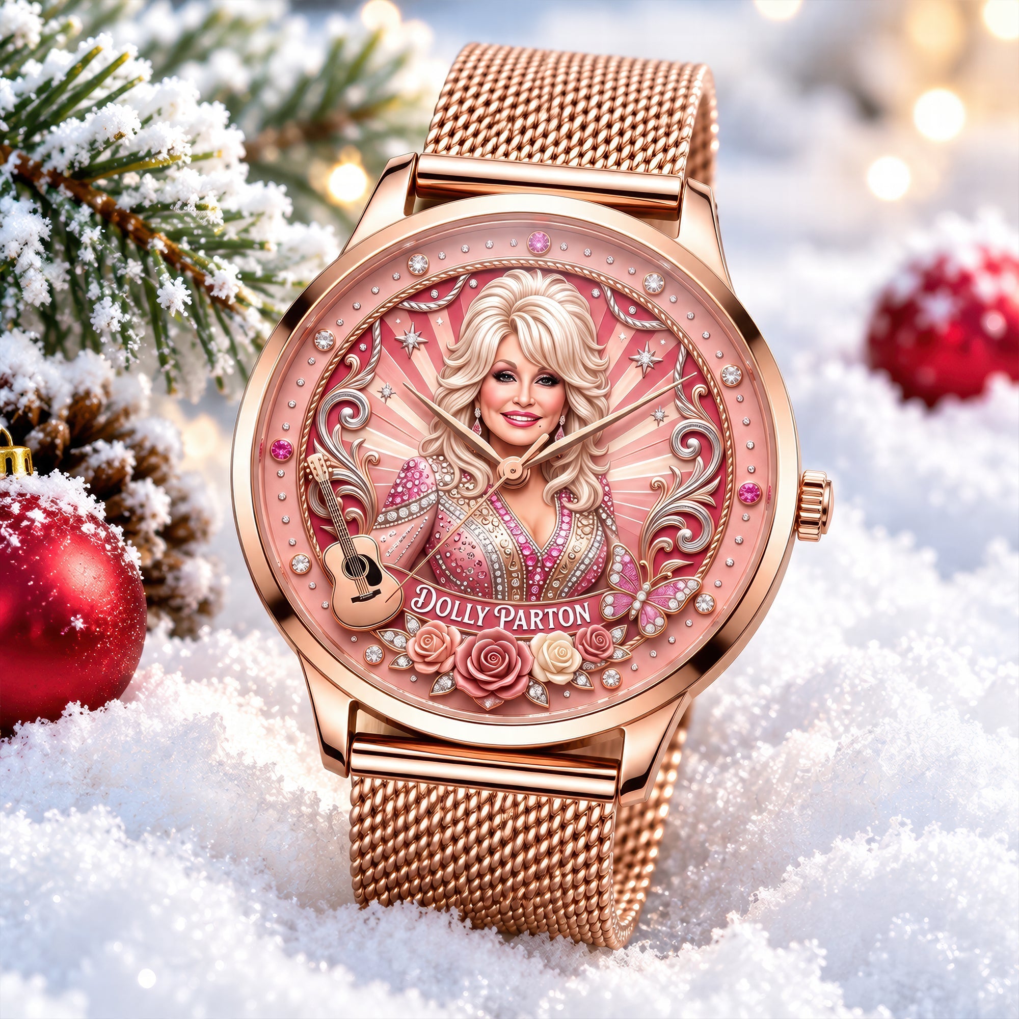 “Celebrate Every Moment” - Memorial Famous Singer Mesh Strap Quartz Watch - Personalized Gifts for Fans