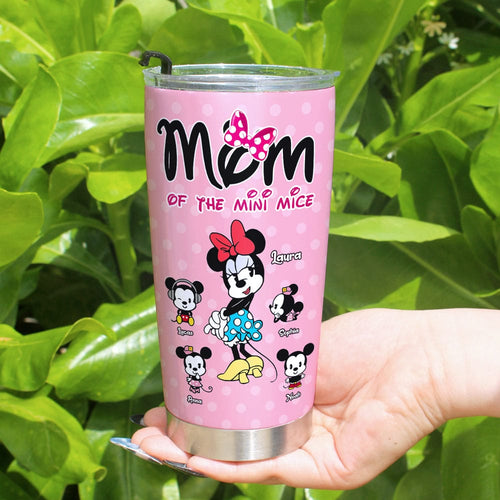 Customizable Tumbler for Moms - Mini Mice Theme Tumbler Cup PopCulturePrints
