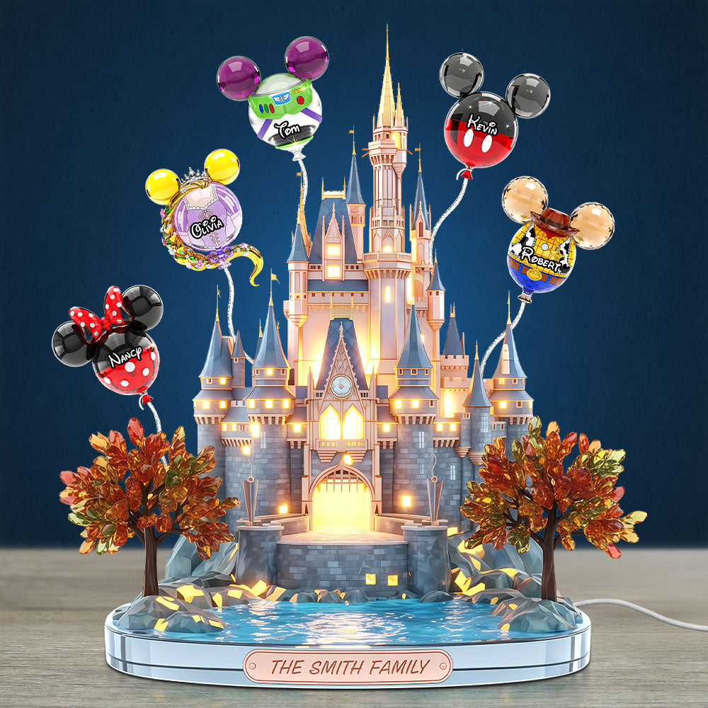 "Celebrate Togetherness with Our Magical Light Box!" - Personalized Balloon Family Acrylic Light Box - Perfect Christmas Gift for Family and Friends Light Box PopCulturePrints