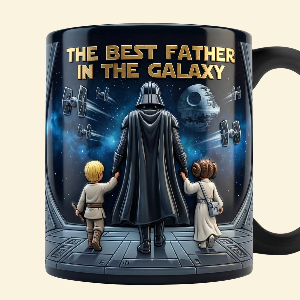 "The Best Father in the Galaxy" - Personalized Magic Coffee Mug for Dad, Grandpa & More Coffee Mug PopCulturePrints
