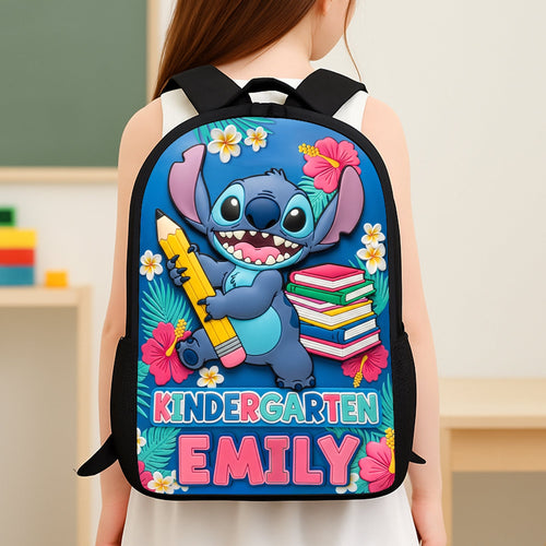 Cute Alien School Bag - Personalized Gifts for Kids Backpack PopCulturePrints