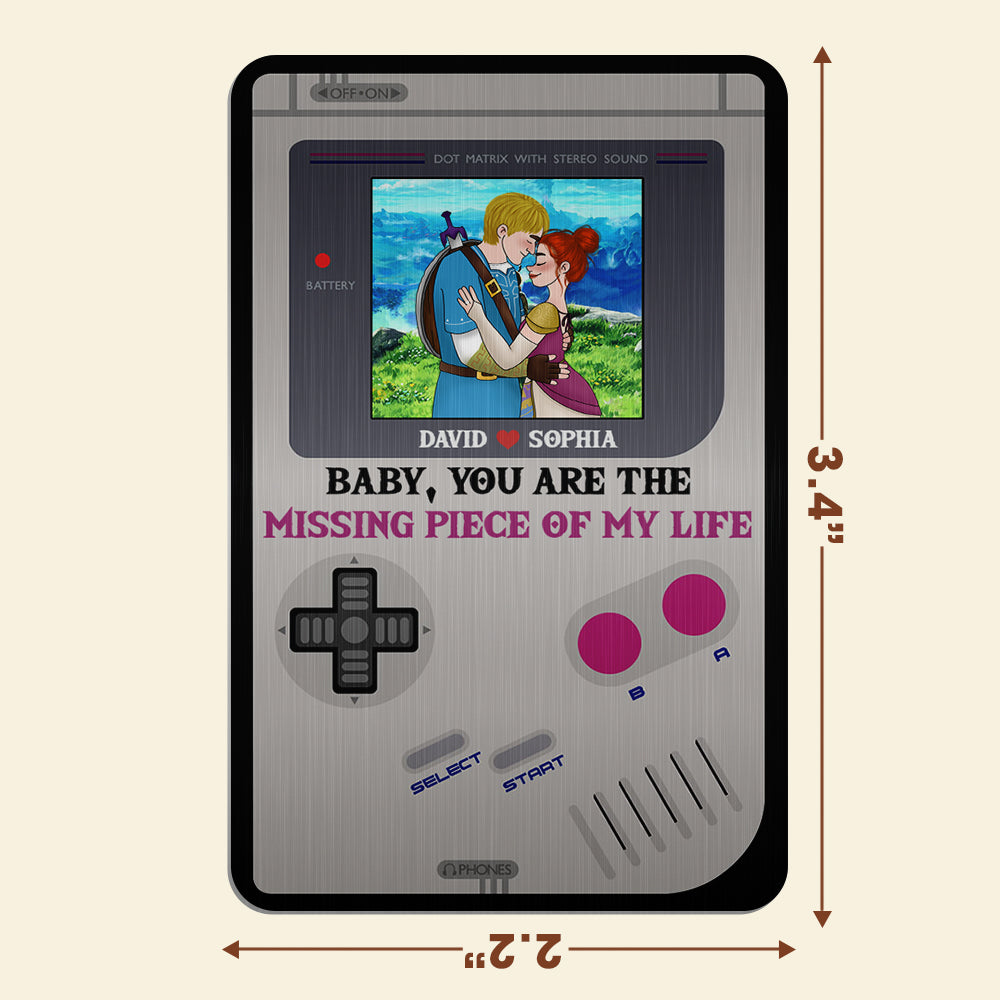 Retro Game Love | Valentine's Day Gifts | Personalized Couple Wallet Card Wallet Card PopCulturePrints