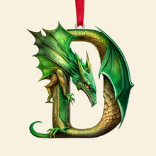 Load image into Gallery viewer, Personalized Dragon Alphabet Ornaments - Magical Christmas Décor Ornament PopCulturePrints
