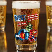 Load image into Gallery viewer, "Best Dad Ever" - Personalized Legendary Dad Drinking Glass - Gift for Dad and Grandpa Beer Glasses PopCulturePrints
