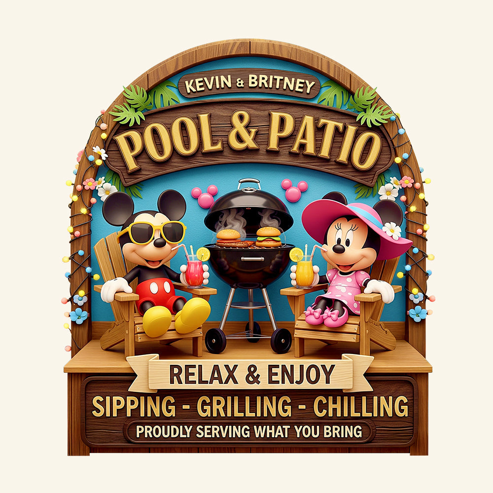 Relax & Enjoy: Custom Wood Sign for Couples - Perfect Personalized Gift for Friends & Family Wood Sign PopCulturePrints