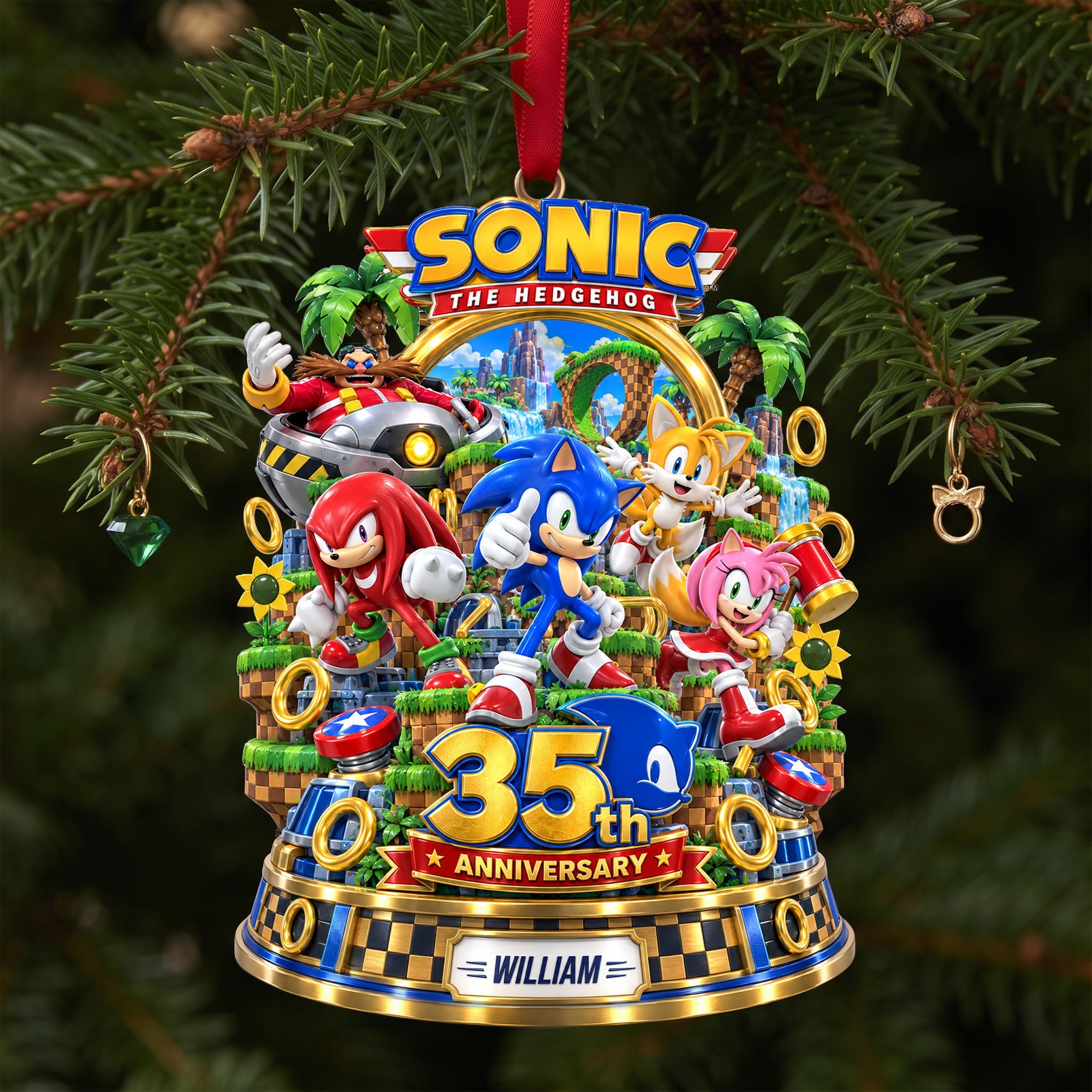 Celebrate Your Legendary Adventure - Personalized 35th Anniversary Acrylic Ornament Ornament PopCulturePrints