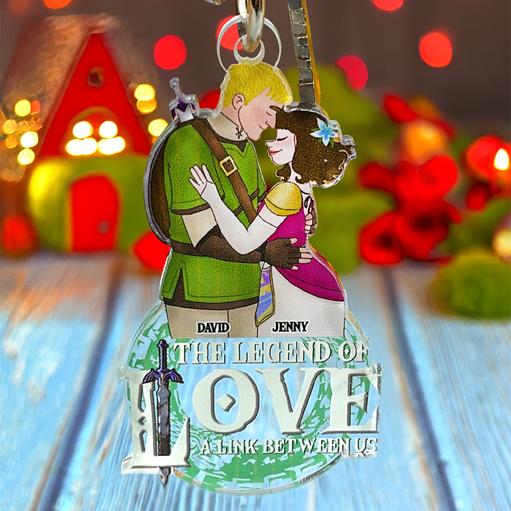 Personalized Legend of Love Keychain for Gaming Couples Keychains PopCulturePrints