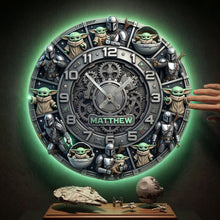Load image into Gallery viewer, Time of Wonder: Personalized Cosmic Acrylic Hanging Wall Clock - Perfect Gift for Fans of Sci-Fi and Cosmic Themes Hanging Wall Clock PopCulturePrints

